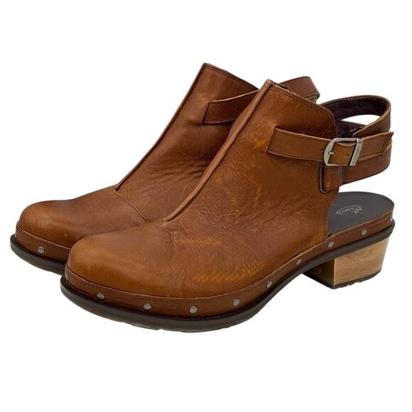 Chaco Cataluna Clog JCH107482 Women's Brown Leather 11 Heeled Boot NEW Comfort - Picture 1 of 10